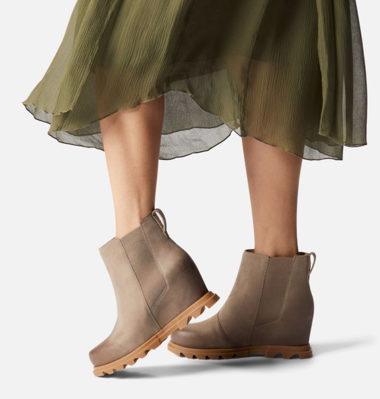 Thumbnail: Women's Joan Of Arctic Wedge III Chelsea Bootie, Color: Omega Taupe, Wet Sand, image 7