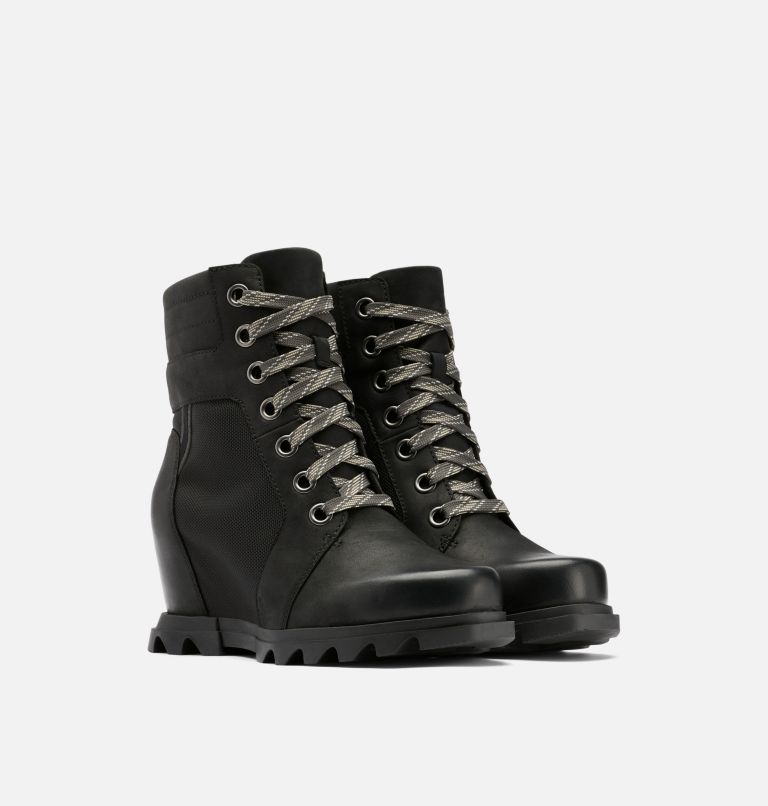 lace-up sorel wedge boots