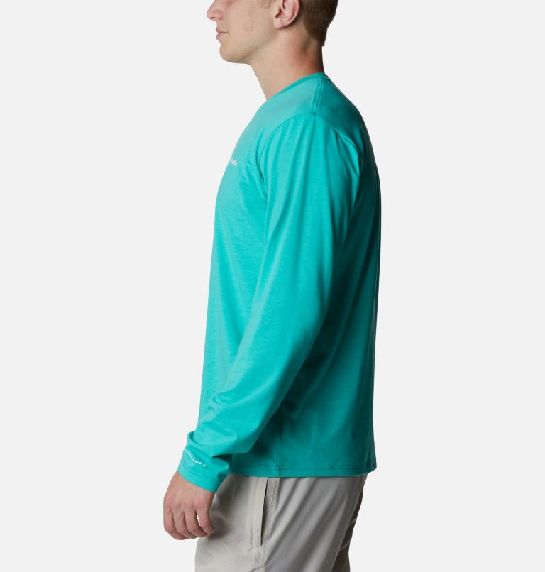 T-shirt à manches longues Sun Trek Homme, Color: Electric Turquoise, image 3