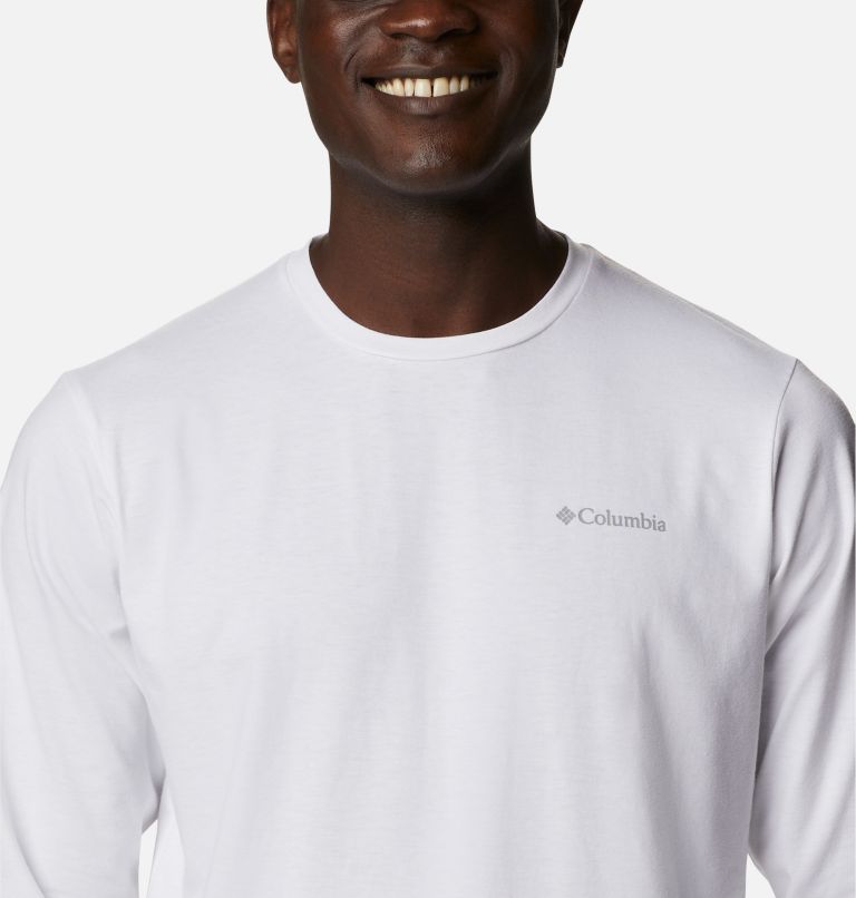 Thumbnail: Men's Sun Trek Long Sleeve Shirt - Tall, Color: White, image 4