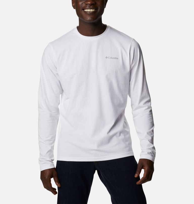 Men's Sun Trek Long Sleeve Shirt - Tall, Color: White
