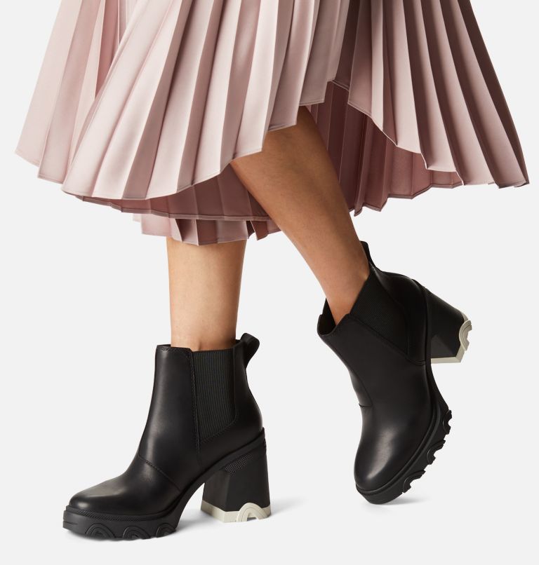 Women's Brex Heel Chelsea Bootie, Color: Black, Black, image 7