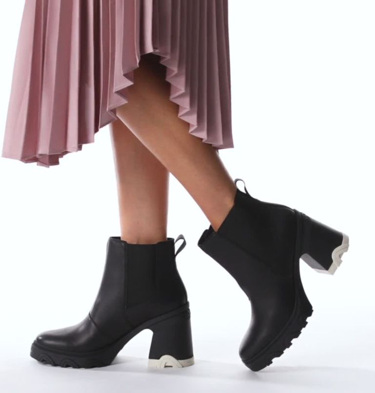 Women's Brex Heel Chelsea Bootie, Color: Black, Black