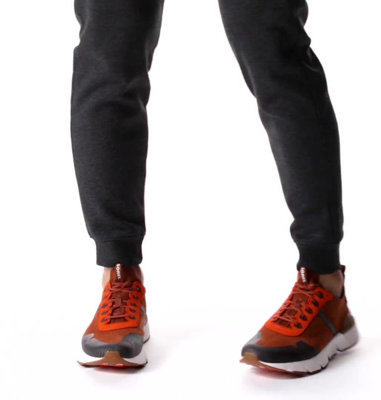 Men's Kinetic Rush Sneaker, Color: Dark Amber, Spark Orange