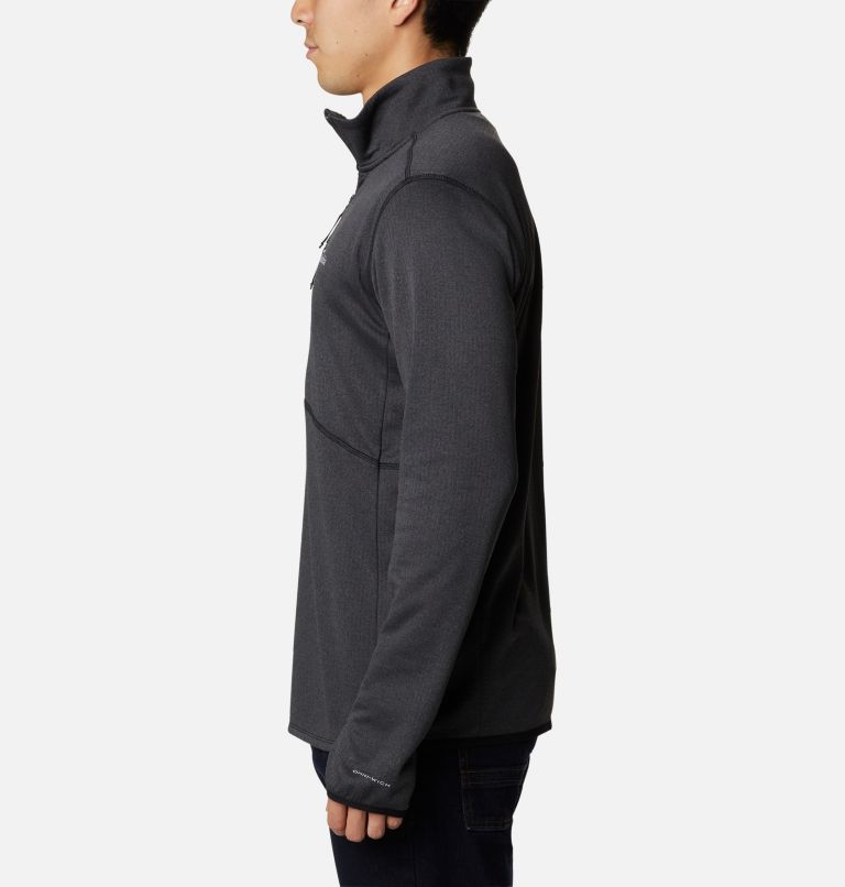 Thumbnail: Men's Park View Fleece Half Zip Pullover, Color: Black Heather, image 3
