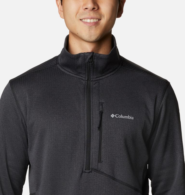 Men's Park View Fleece Half Zip Pullover, Color: Black Heather, image 4
