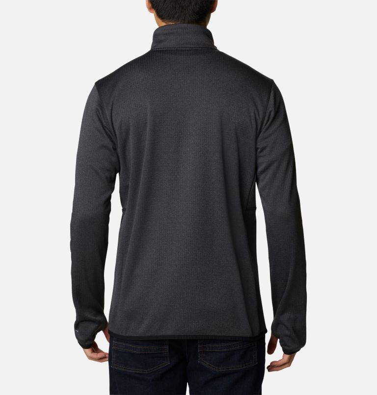 Men's Park View Fleece Half Zip Pullover, Color: Black Heather, image 2