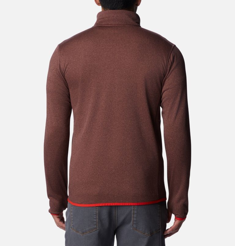 Thumbnail: Men's Park View Fleece Half Zip Pullover - Tall, Color: Light Raisin Heather, image 2