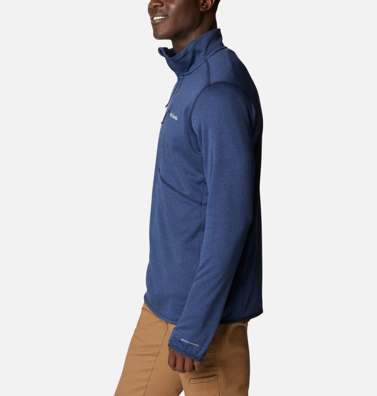 Chandail à demi-fermeture éclair en laine polaire Park View Homme, Color: Collegiate Navy Heather, image 3