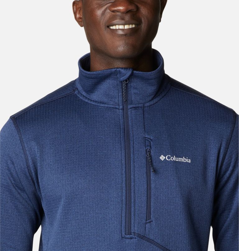 Men's Park View Fleece Half Zip Pullover, Color: Collegiate Navy Heather, image 4