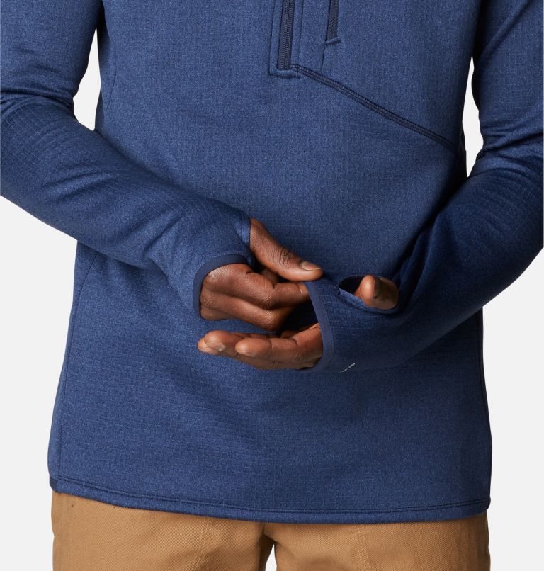 Chandail à demi-fermeture éclair en laine polaire Park View Homme, Color: Collegiate Navy Heather, image 5