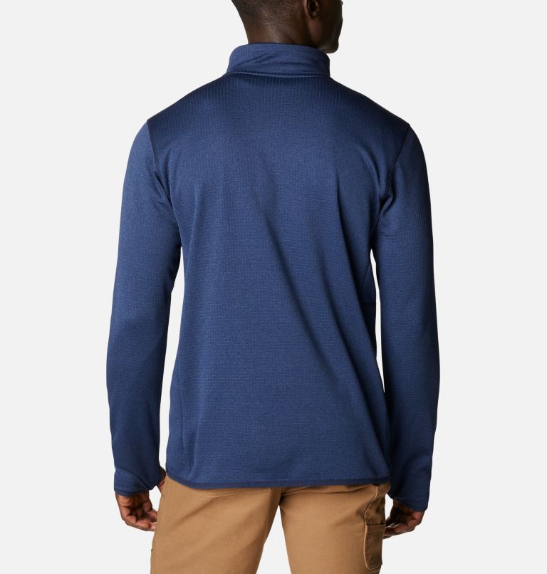 Chandail à demi-fermeture éclair en laine polaire Park View Homme, Color: Collegiate Navy Heather, image 2