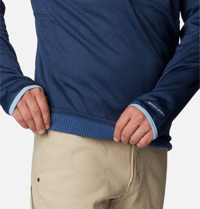 Chandail à demi-fermeture éclair en laine polaire Park View Homme, Color: Collegiate Navy Heather, image 6