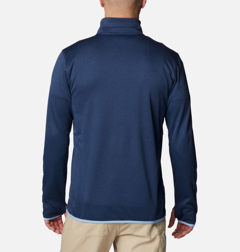 Chandail à demi-fermeture éclair en laine polaire Park View Homme, Color: Collegiate Navy Heather, image 2