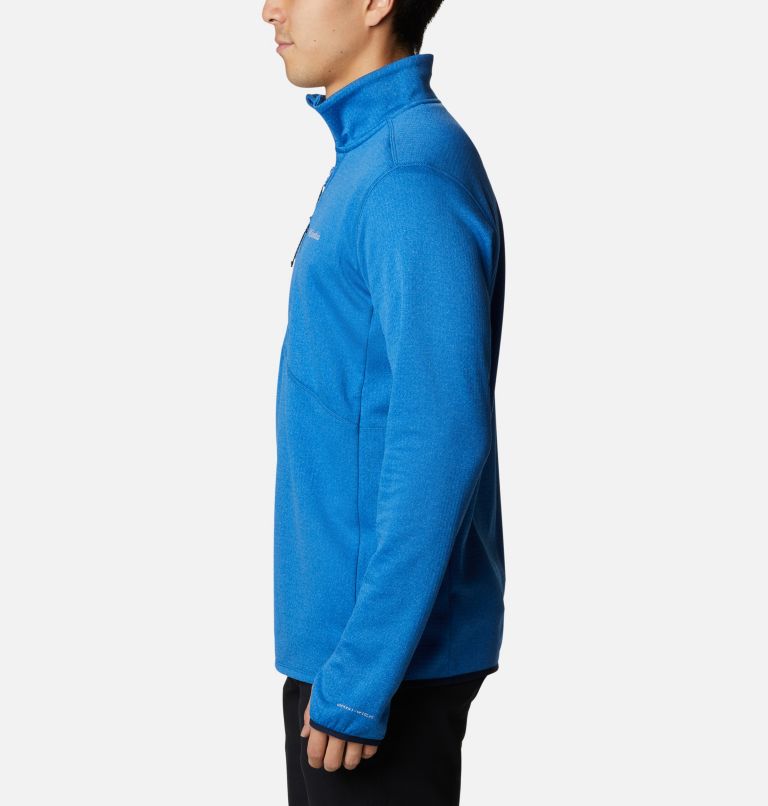 Park View Fleece Half Zip, Color: Bright Indigo Heather, image 3