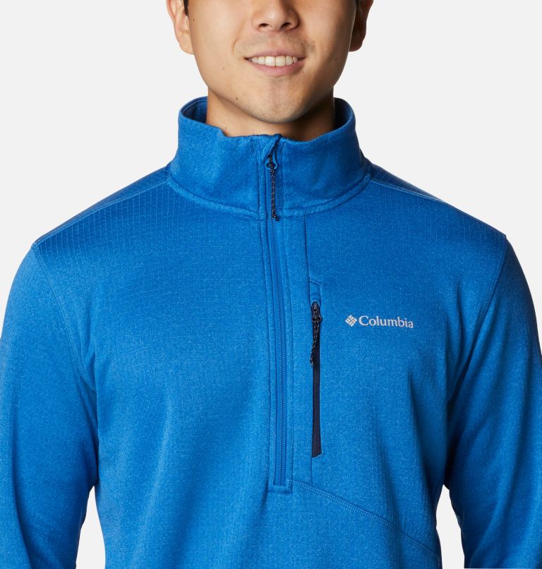Park View Fleece Half Zip, Color: Bright Indigo Heather, image 4