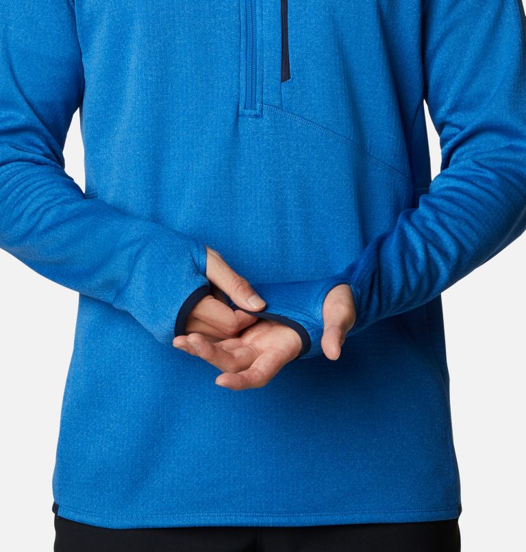 Park View Fleece Half Zip, Color: Bright Indigo Heather, image 5