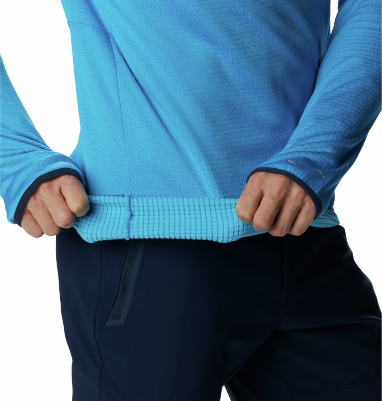 Men's Park View Half-Zip Fleece, Color: Compass Blue Heather, image 5