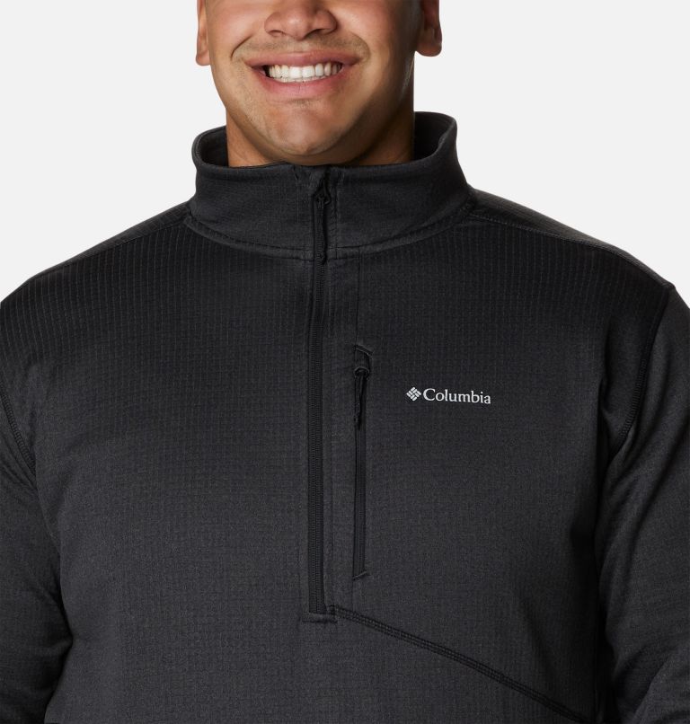 Men's Park View Fleece Half Zip Pullover - Big, Color: Black Heather