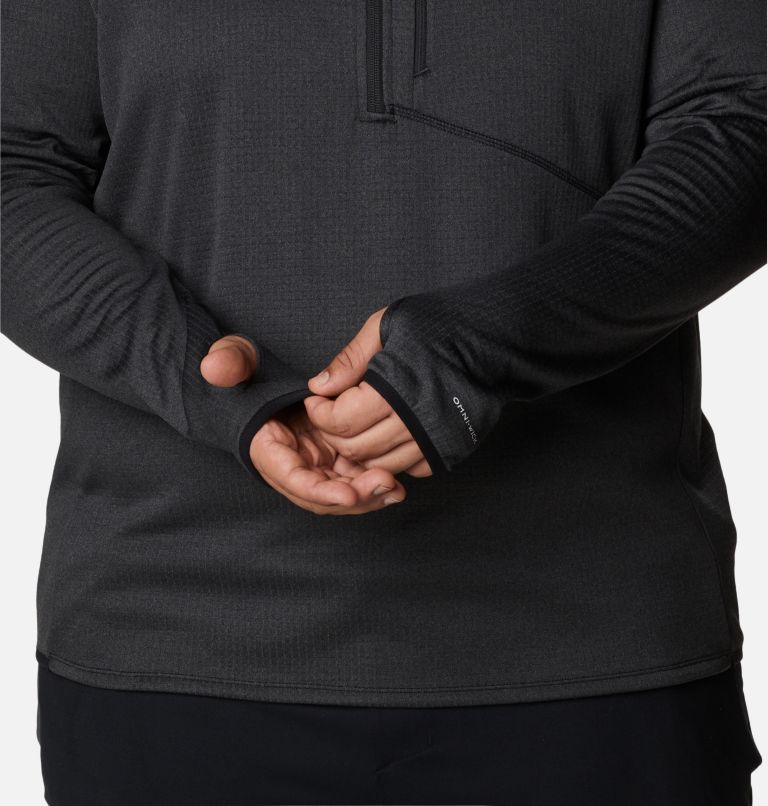 Thumbnail: Men's Park View Fleece Half Zip Pullover - Big, Color: Black Heather, image 5