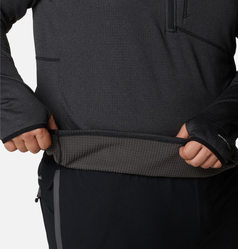 Men's Park View Fleece Half Zip Pullover - Big, Color: Black Heather, image 6