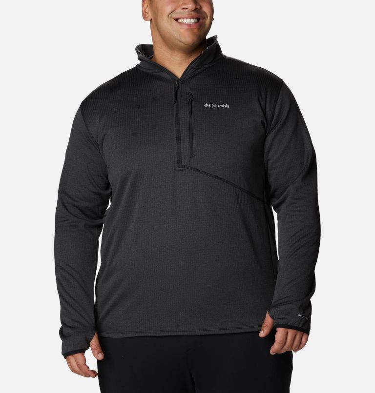 Men's Park View Fleece Half Zip Pullover - Big, Color: Black Heather, image 1
