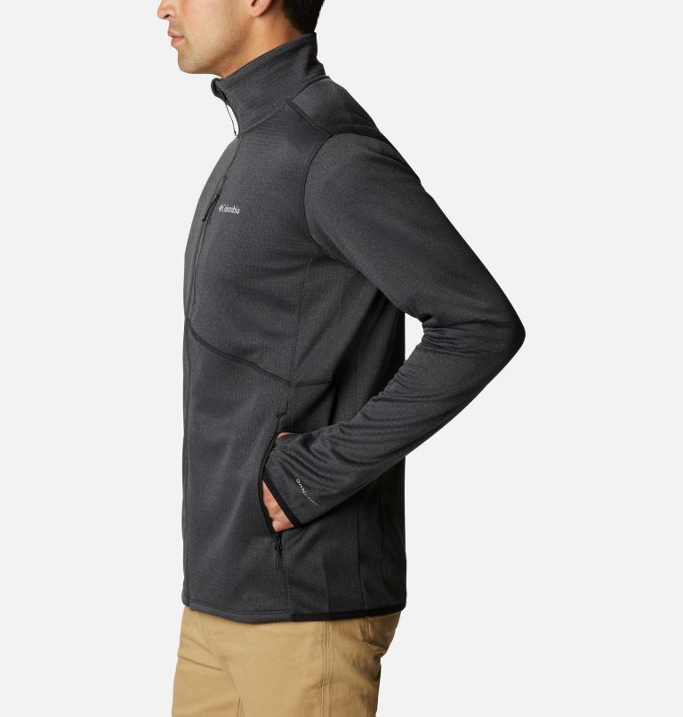 Thumbnail: Men's Park View Full Zip Fleece Jacket, Color: Black Heather, image 3
