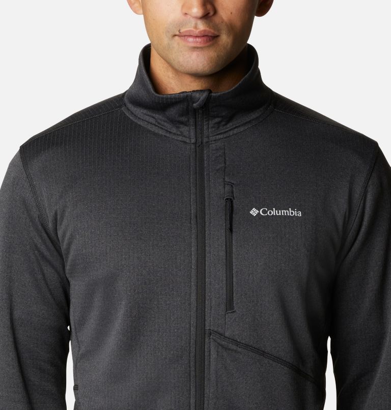 Thumbnail: Men's Park View Full Zip Fleece Jacket, Color: Black Heather, image 4