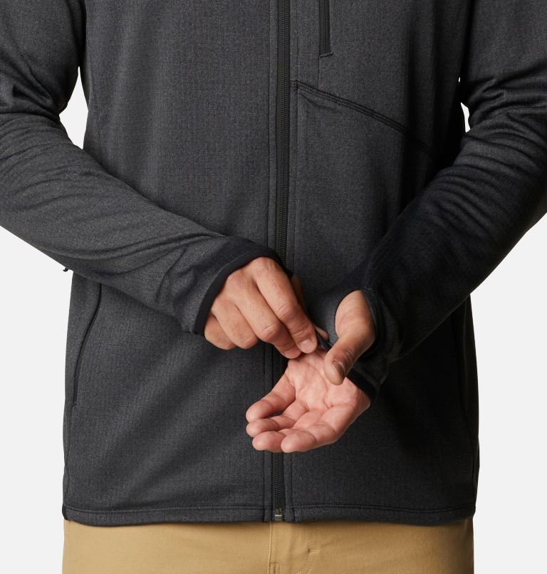 Thumbnail: Men's Park View Full Zip Fleece Jacket, Color: Black Heather, image 6