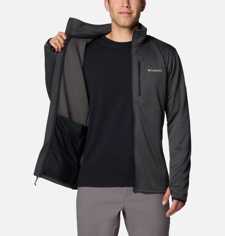 Men's Park View Full Zip Fleece Jacket, Color: Black Heather, image 5