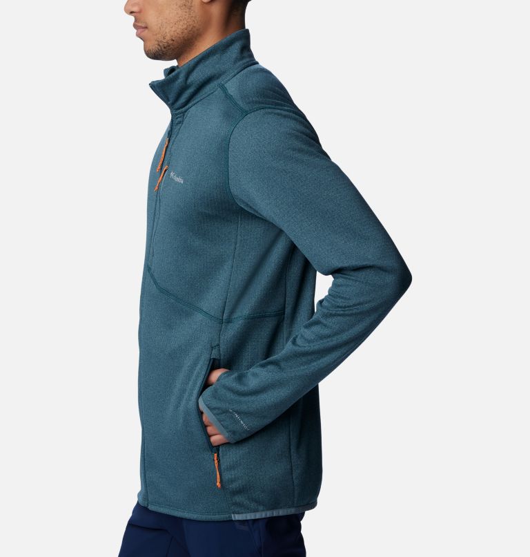 Men's Park View Full Zip Fleece Jacket, Color: Night Wave Heather, Metal, image 3