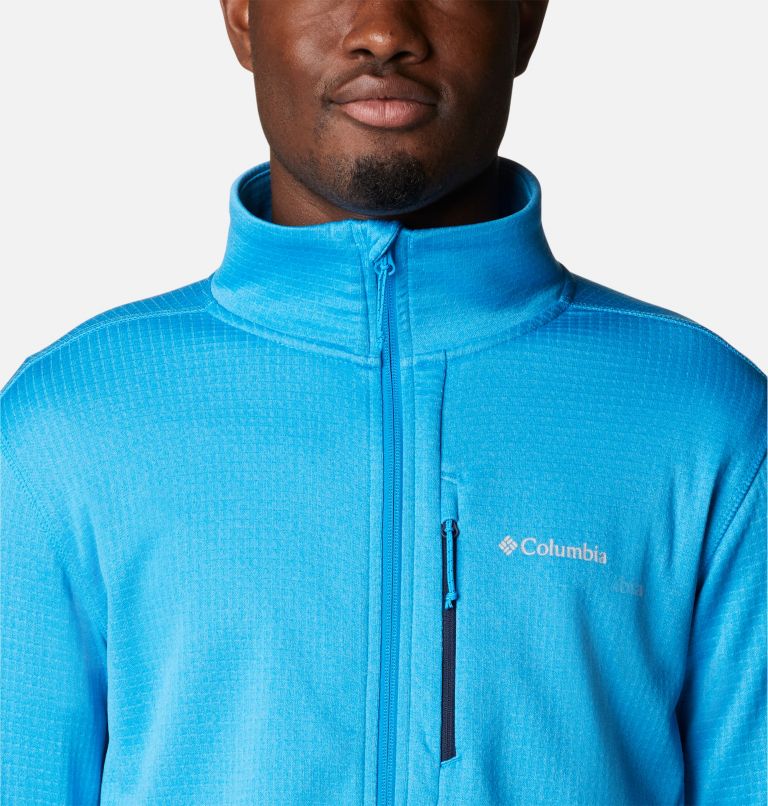Men's Park View Full Zip Fleece Jacket, Color: Compass Blue Heather, image 4