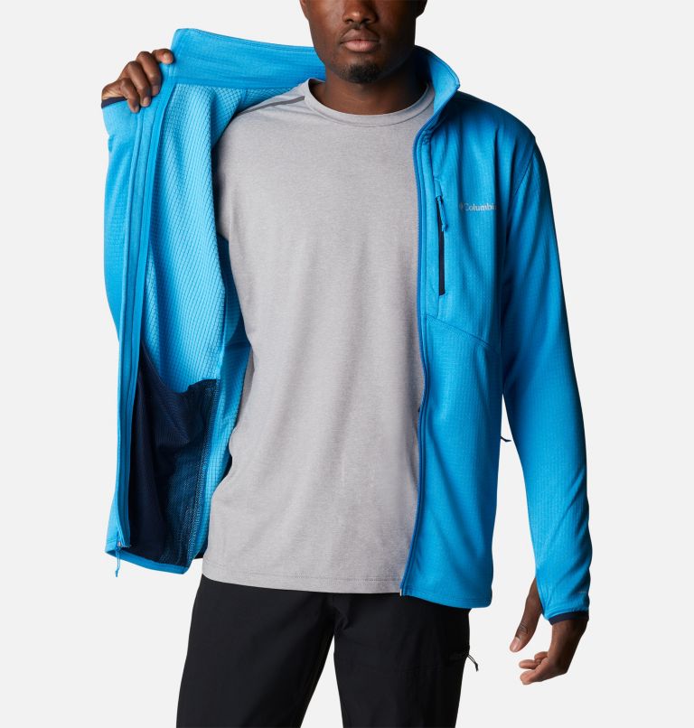 Men's Park View Full Zip Fleece Jacket, Color: Compass Blue Heather, image 5