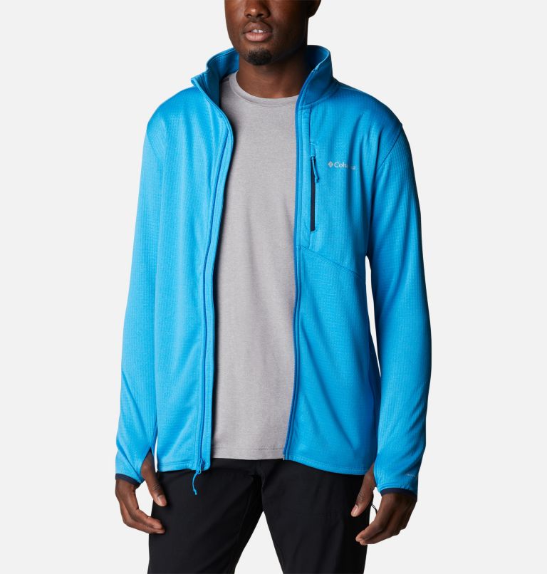 Men's Park View Full Zip Fleece Jacket, Color: Compass Blue Heather, image 7