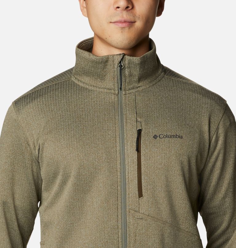 Thumbnail: Men's Park View Fleece Jacket, Color: Stone Green Heather, image 4