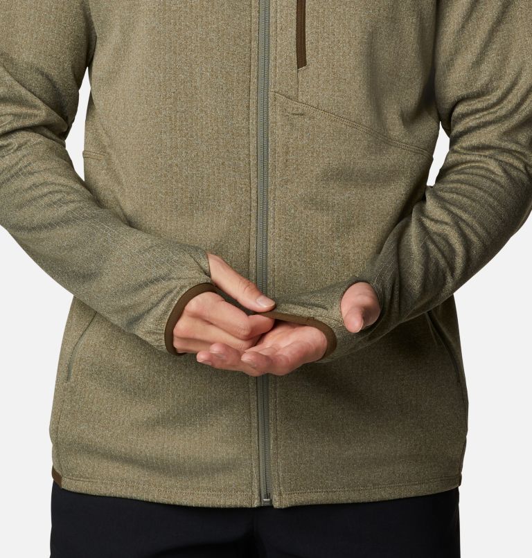 Men's Park View Fleece Jacket, Color: Stone Green Heather, image 6