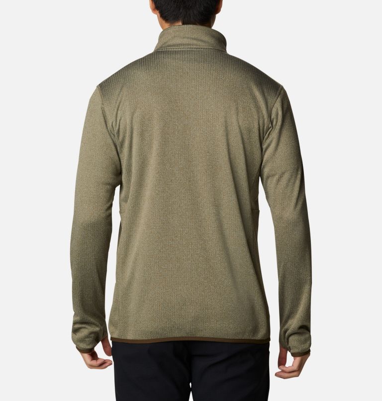 Men's Park View Fleece Jacket, Color: Stone Green Heather, image 2