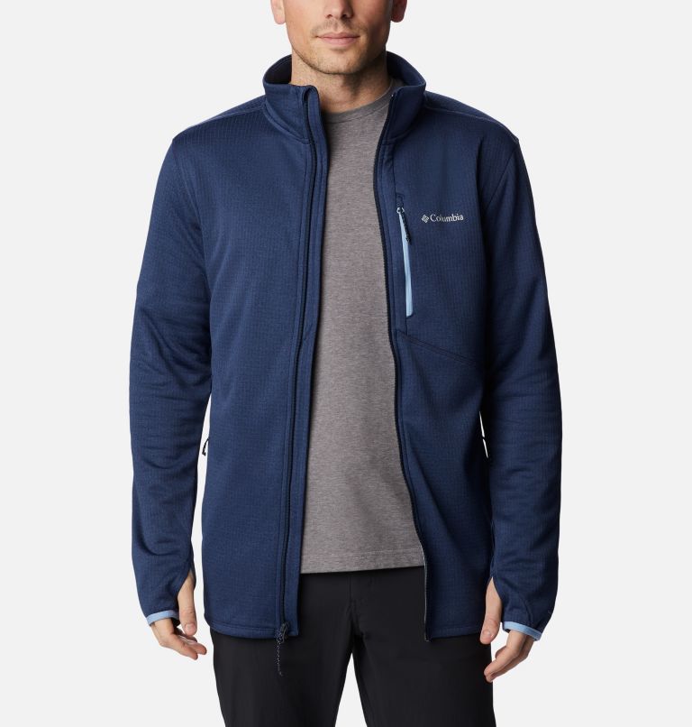 Columbia Chaqueta polar Park View con media cremallera para hombre, azul  marino universitario, talla 6X grande