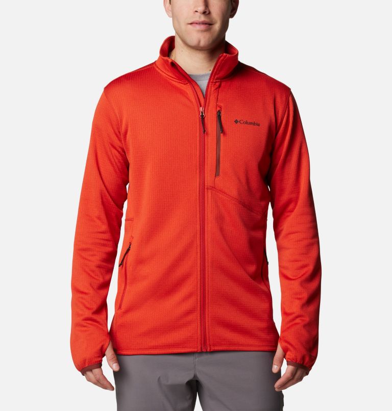 Orange columbia fleece jacket best sale