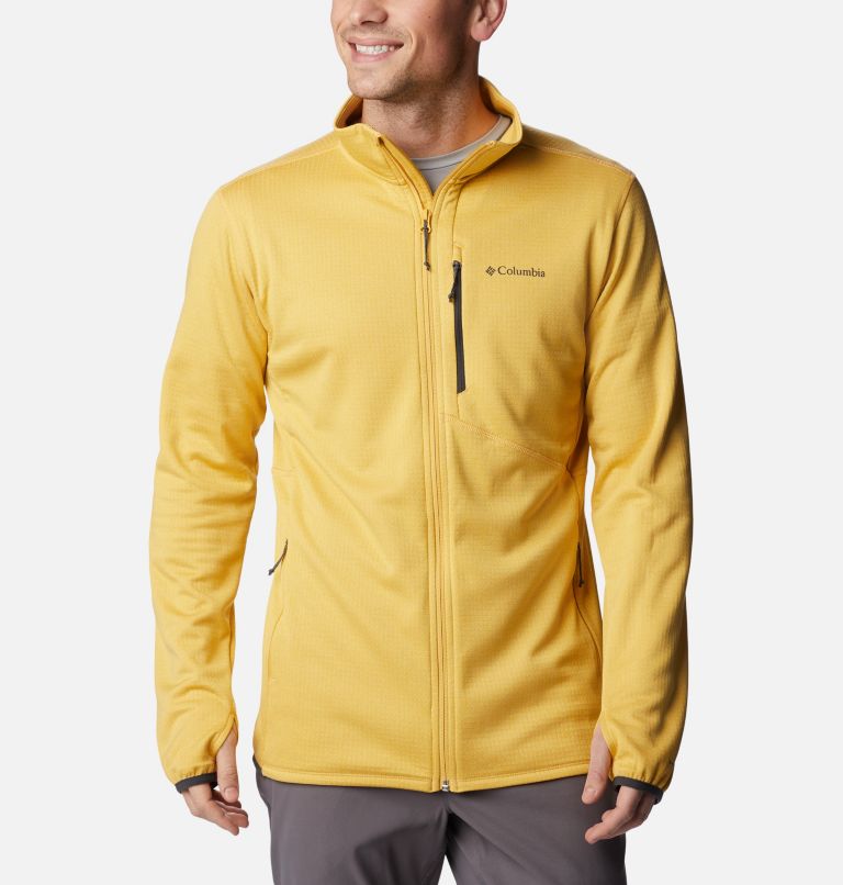 Yellow columbia hot sale fleece jacket