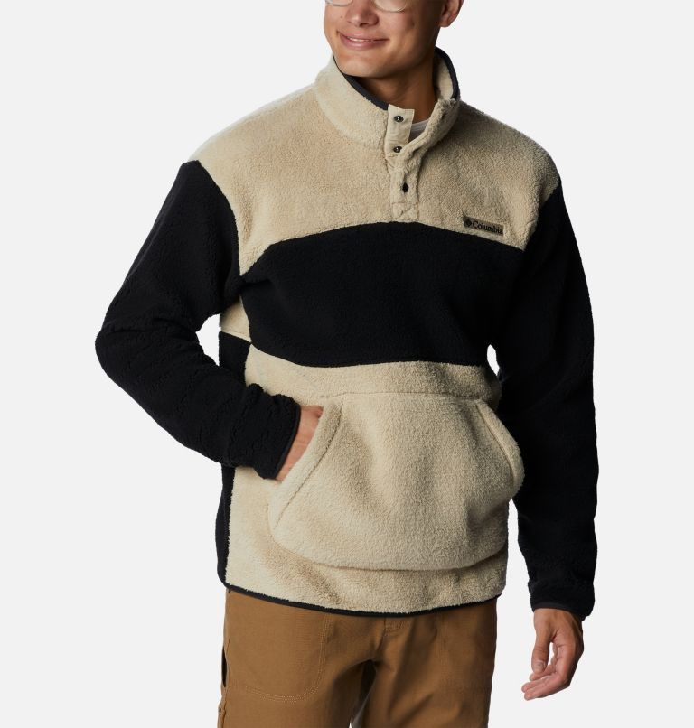 Men's Rugged Ridge Sherpa Pullover, Color: Ancient Fossil, Black, image 5