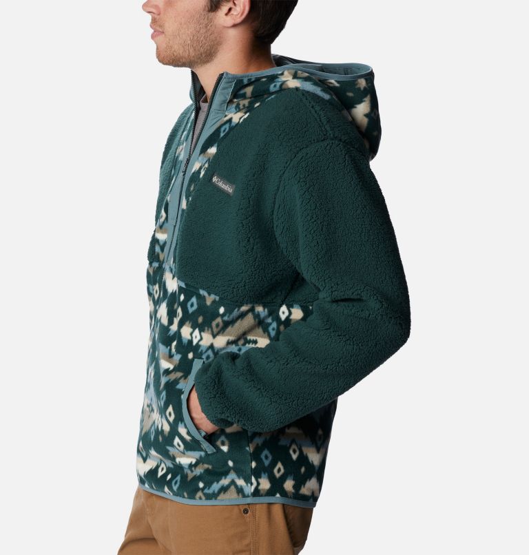 Thumbnail: Polaire Hoodie Sherpa Backbowl Homme, Color: Spruce, Spruce Rocky Mtn Print, image 3