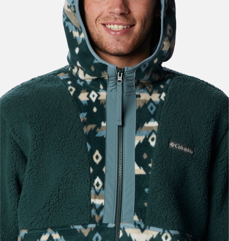 Polaire Hoodie Sherpa Backbowl Homme, Color: Spruce, Spruce Rocky Mtn Print, image 4