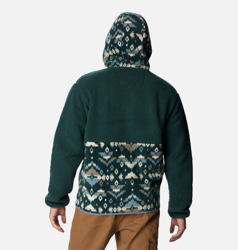 Thumbnail: Polaire Hoodie Sherpa Backbowl Homme, Color: Spruce, Spruce Rocky Mtn Print, image 2