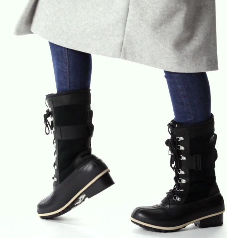 Botte « Duck boot » imperméable haute Slimpack III pour femme, Color: Black, Ancient Fossil