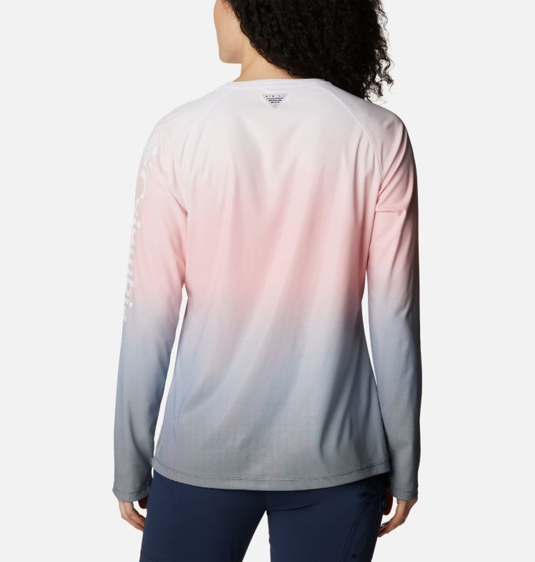 Printed Tidal Deflector Long Sleeve | 464 | S, Color: Collegiate Navy, Gradient Fade, image 2