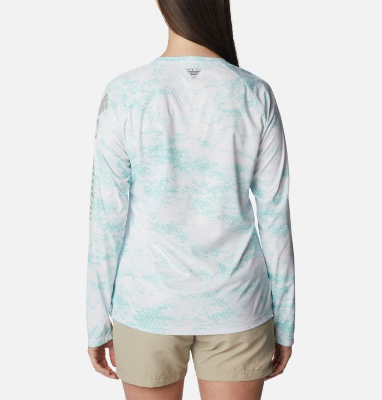 Thumbnail: Women's PFG Tidal Deflector Printed Long Sleeve Shirt, Color: Gulf Stream PFG Camo, image 2