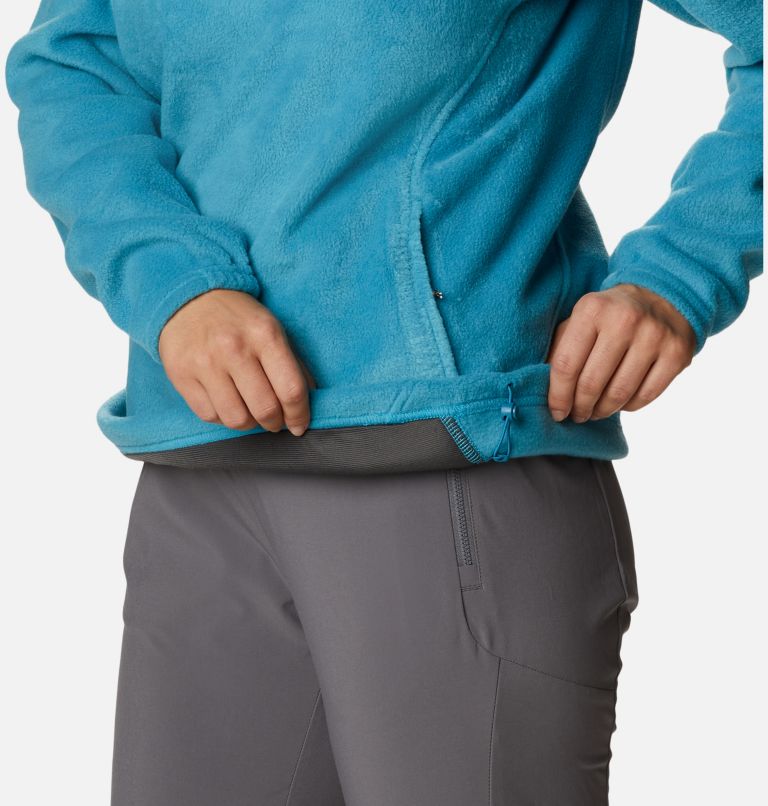 Thumbnail: Women's PFG Slack Water Half Zip Fleece Pullover, Color: Deep Marine, Sea Wave, image 6