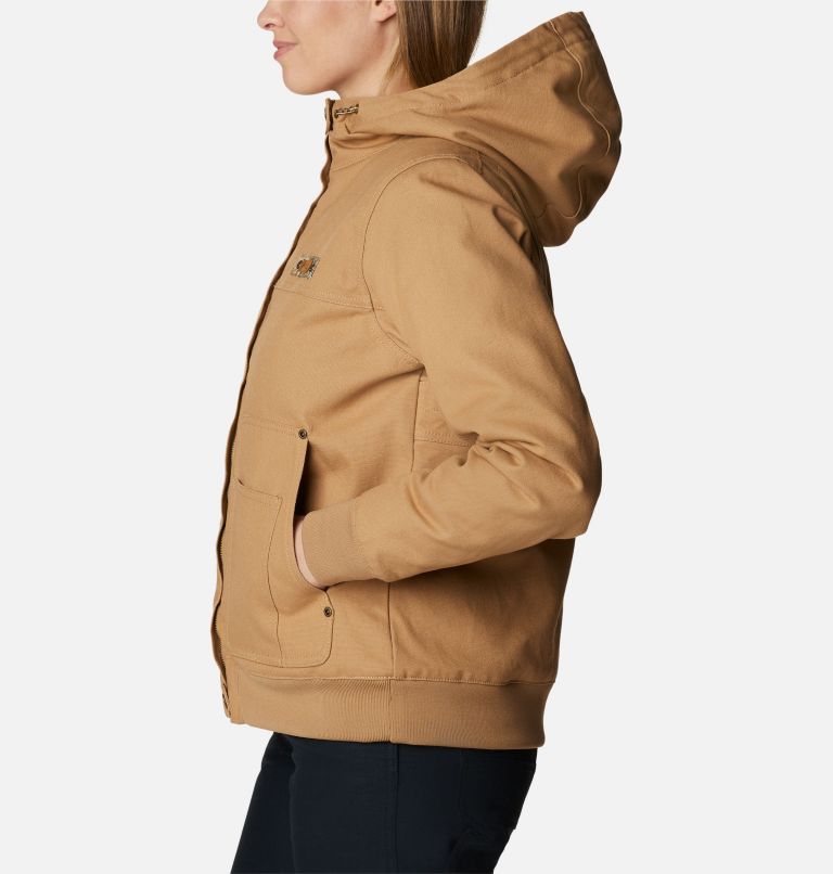 Thumbnail: Women's PHG Roughtail Field Jacket, Color: Sahara, Chalk Sherpa, image 3