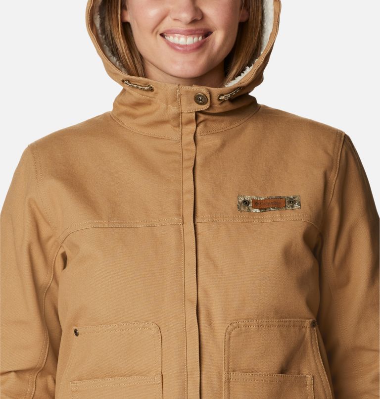 Women's PHG Roughtail Field Jacket, Color: Sahara, Chalk Sherpa, image 4